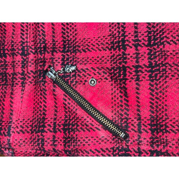 Vans woman’s 9 red black plaid tartan skater punk rock mini skirt - Picture 6 of 10